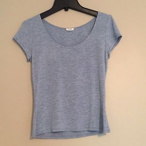 Garage light blue crop top